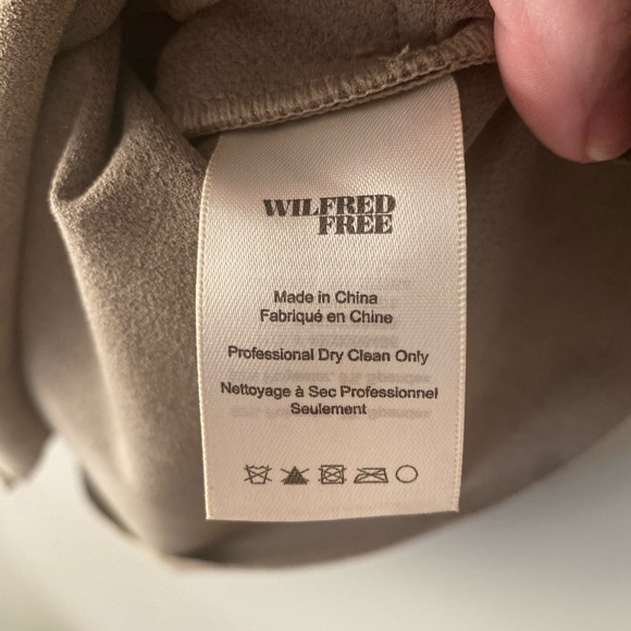 NEW Aritzia Wilfred Dress Women's Tan Vegan Faux Suede Mini Cap Sleeve party - Picture 5 of 8